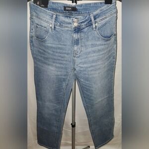 Hudson Jeans Ankle Straight Light Wash Denim Double Button Midrise Women's‎